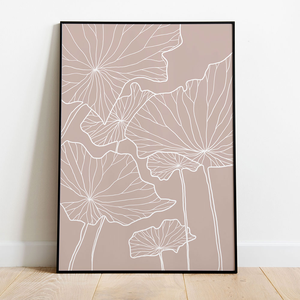 affiche-florale-fleur-minimaliste-graphique-couleur