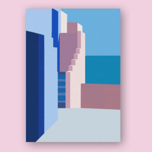architecture-couleurs-illustration-affiche-clisson-vignoble-nantais