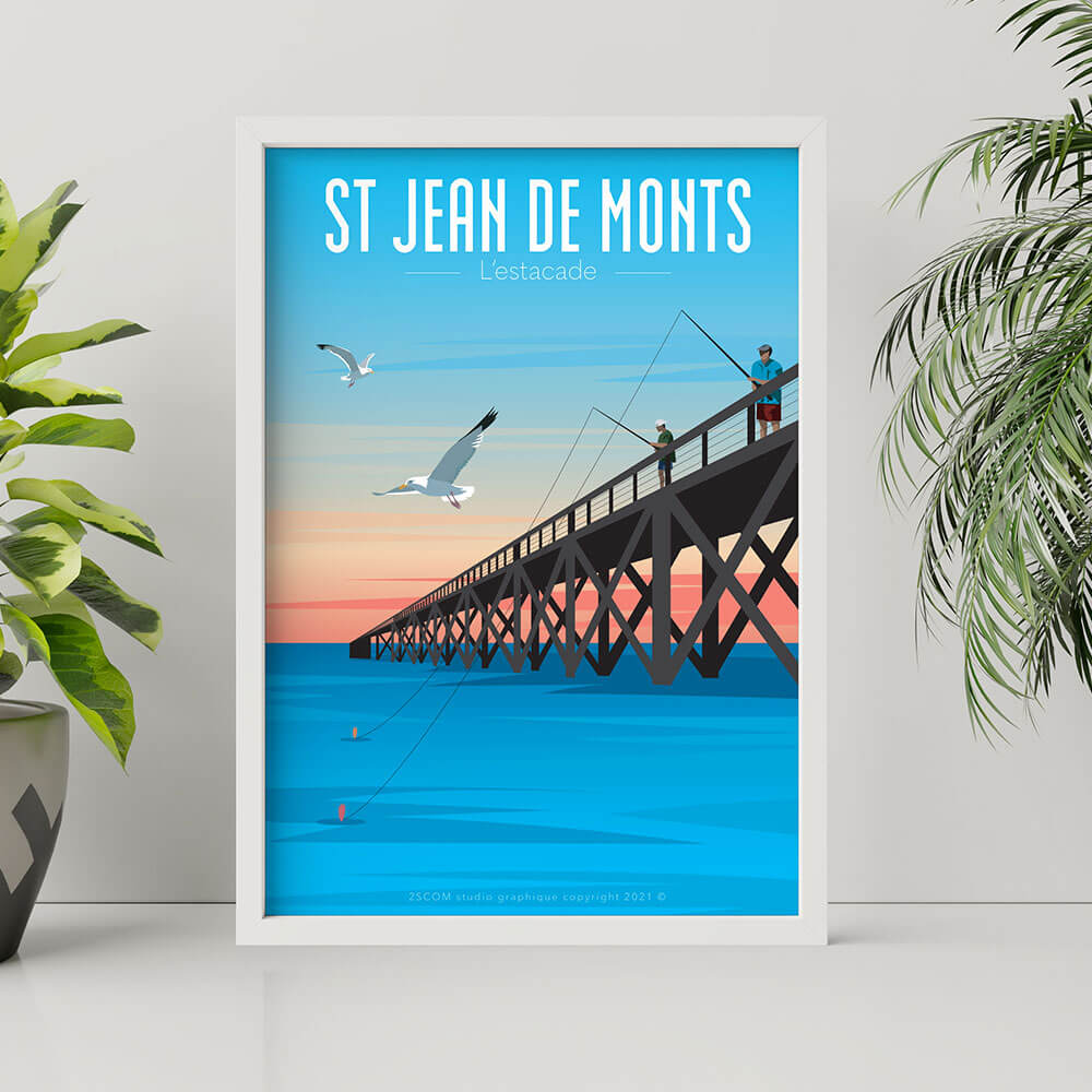 vente affiche saint jean de monts graphiste vendée les sables d olonne st gilles croix de vie