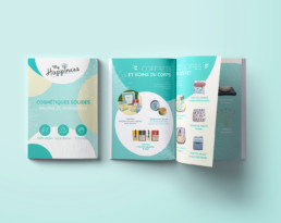 My Happiness comestique depliant graphiste challans cholet clisson