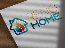Réalisation logo RenoHome artisant batiment plombier chauffagiste clisson vallet mouzillon vignoble nantais