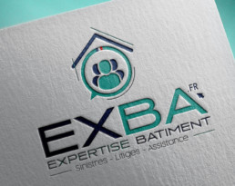 réalisation logo EXBA nantes loire atlantique graphiste expertise batiment