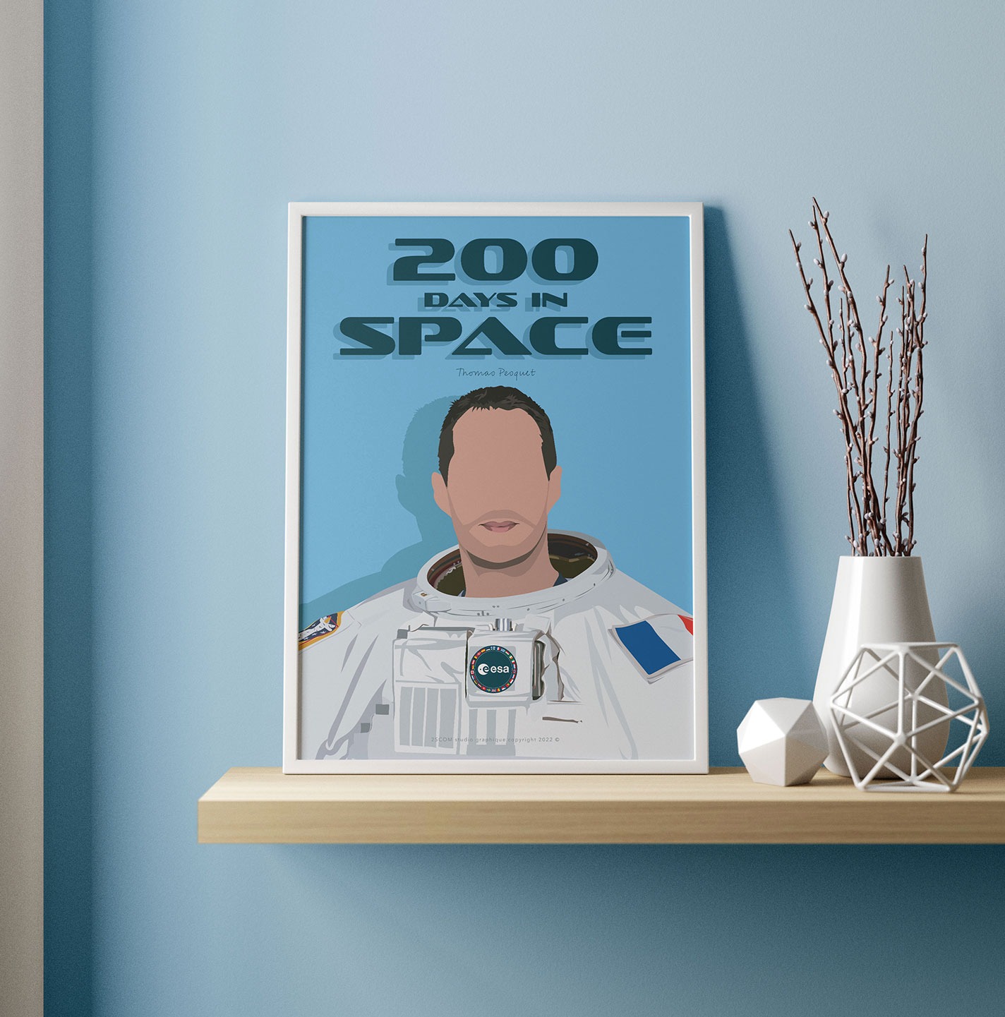 affiche poster idee cadeau thomas pesquet astronaute