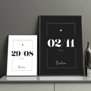 date affiche poster amour couple idee cadeau saint valentin