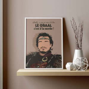 affiche-kaamelott-roi-arthur-le-graal-humour-illustration