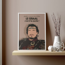 affiche-kaamelott-roi-arthur-le-graal-humour-illustration