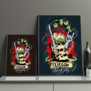 affiche-clisson-hellfest-hell-festival-rock-city-chateau-musique-rock-metal-souvenir-decoration-vignoble