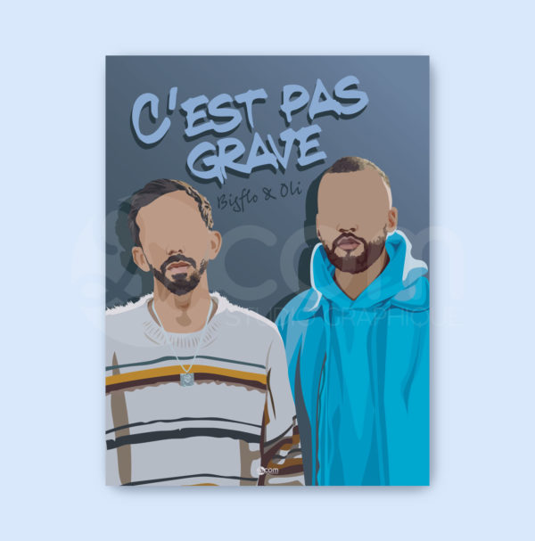 affiche-bigflo-oli-musique-rap-francais-artiste-toulouse-rose-festival-illustration