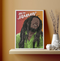affiche-bob-marley-reggae-musique-artiste-jamaique-jammin-illustration