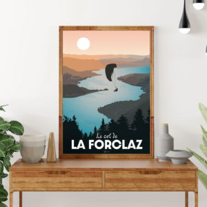 illustration-affiche-lac-annecy-col-de-la-forclaz-parapente-randonnee-alpes-haute-savoie-souvenirs-tourisme