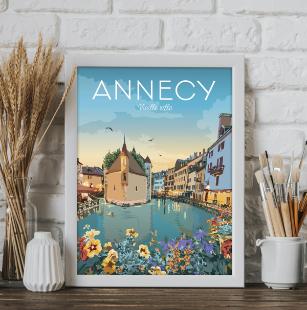 illustration-affiche-lac-annecy-col-de-la-forclaz-parapente-randonnee-alpes-haute-savoie-souvenirs-tourisme-vieille-ville-thiou