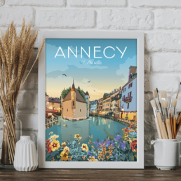 illustration-affiche-lac-annecy-col-de-la-forclaz-parapente-randonnee-alpes-haute-savoie-souvenirs-tourisme-vieille-ville-thiou