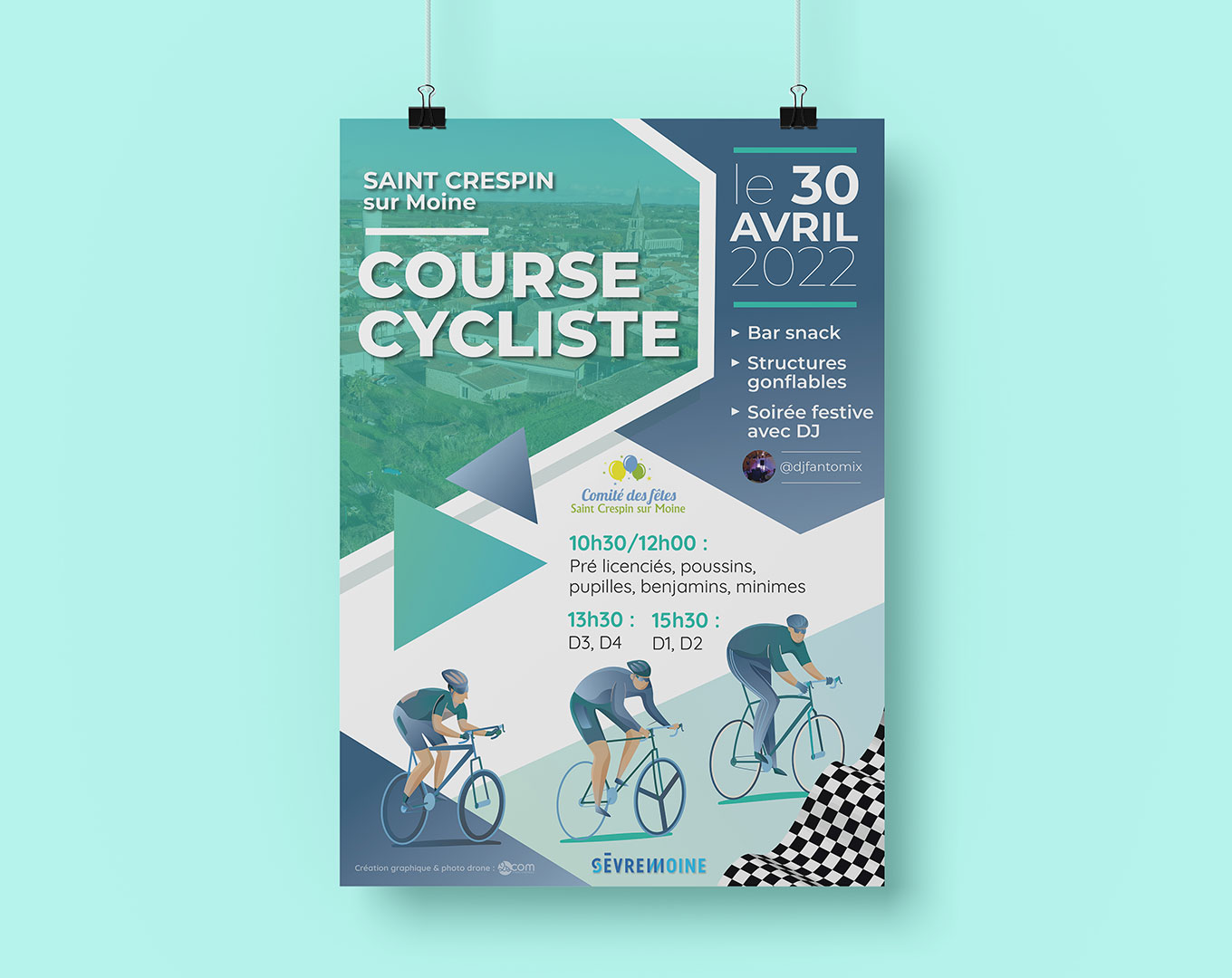 création affiche évènementielle course cycliste