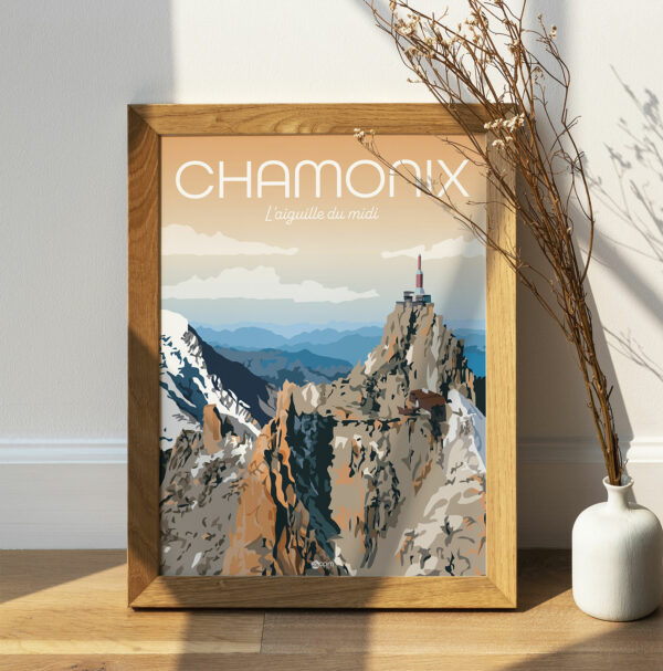 affiche-chamonix-haute-savoie-illustration-aiguille-du-midi-tourisme-alpes-poster