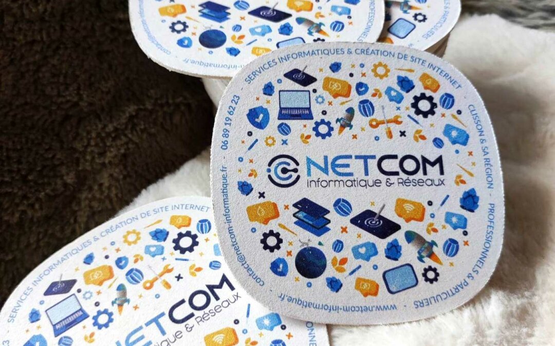 Création sous bock sur mesure NETCOM INFORMATIQUE