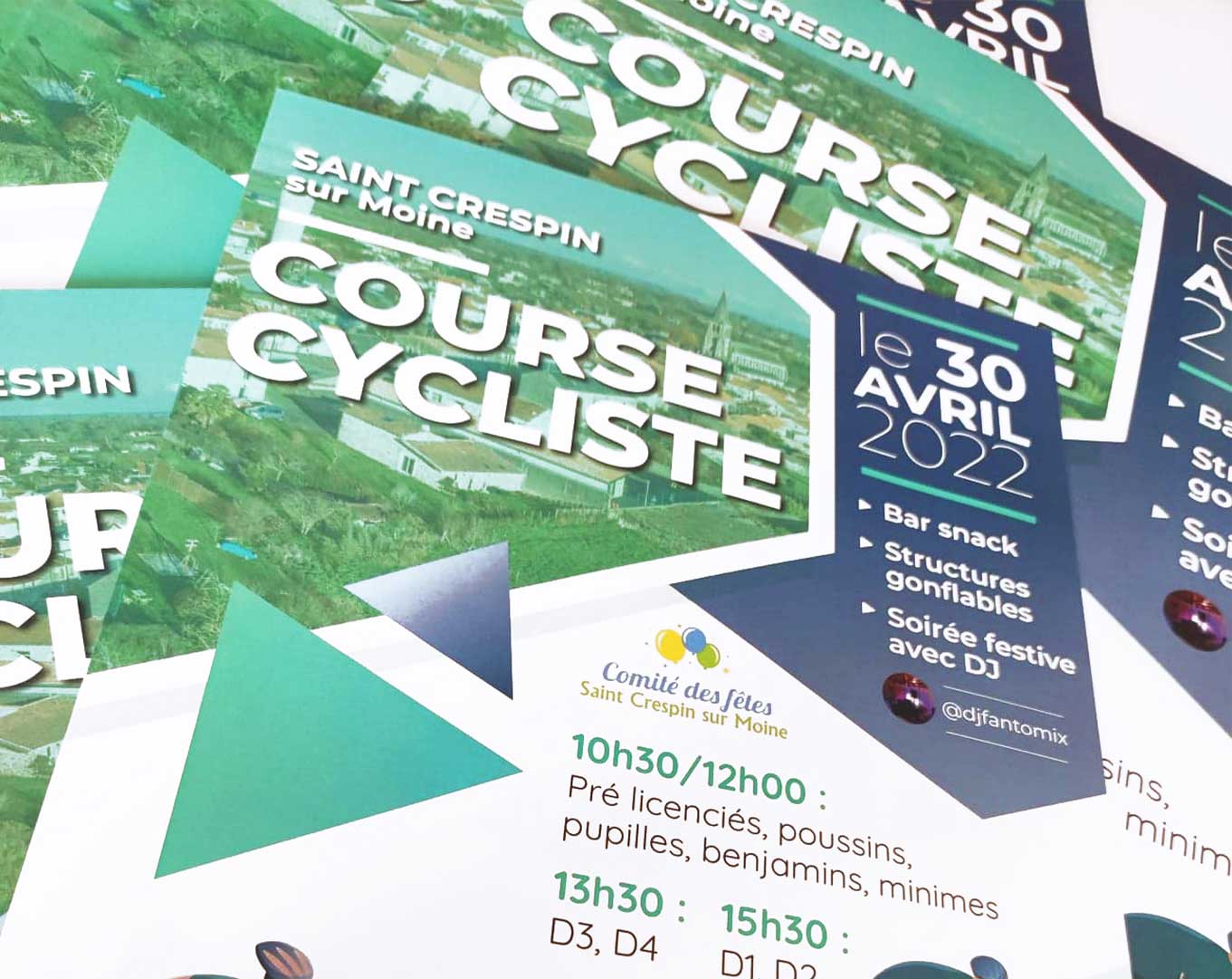 Affiche événementielle course cycliste