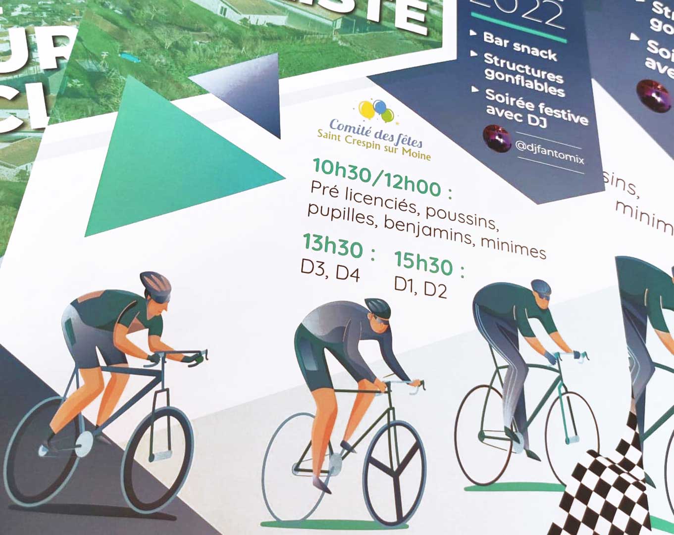 Affiche graphisme course cycliste à Sèvremoine