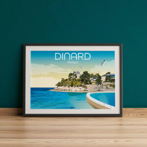 Illustration Dinard Affiche Bretagne