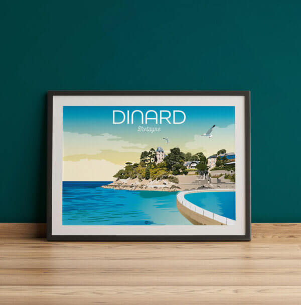 Illustration Dinard Affiche Bretagne