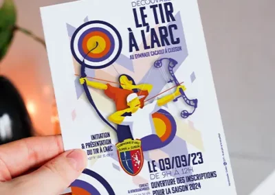 Création flyers et affiche pour la compagnie d’Arc Olivier de Clisson
