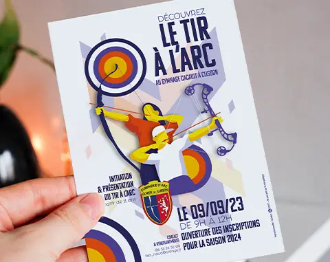 Création flyers et affiche pour la compagnie d’Arc Olivier de Clisson