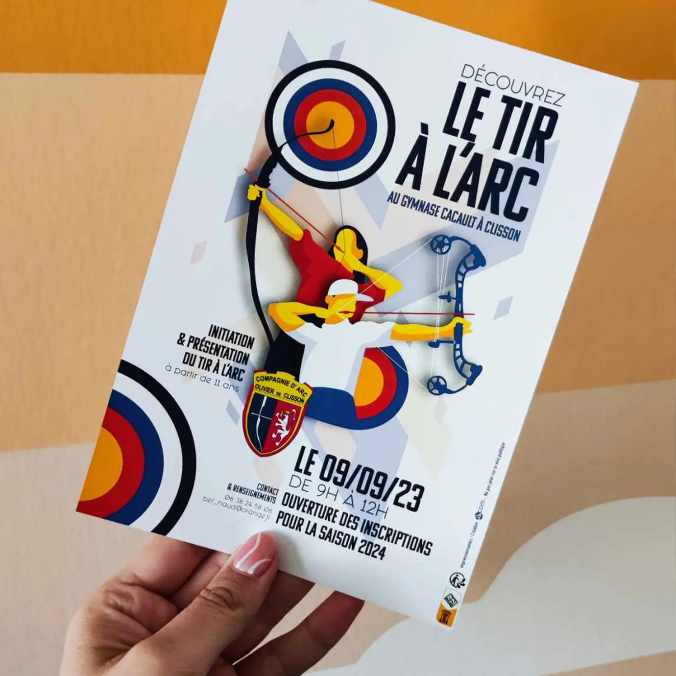 Flyers de tir à l'arc, association à Clisson