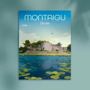 Affiche illustration Montaigu Vendée château