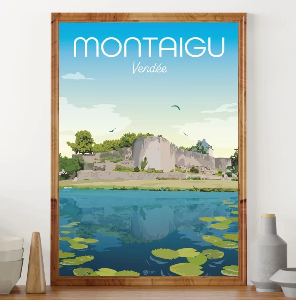 Poster affiche Montaigu Vendée décoration