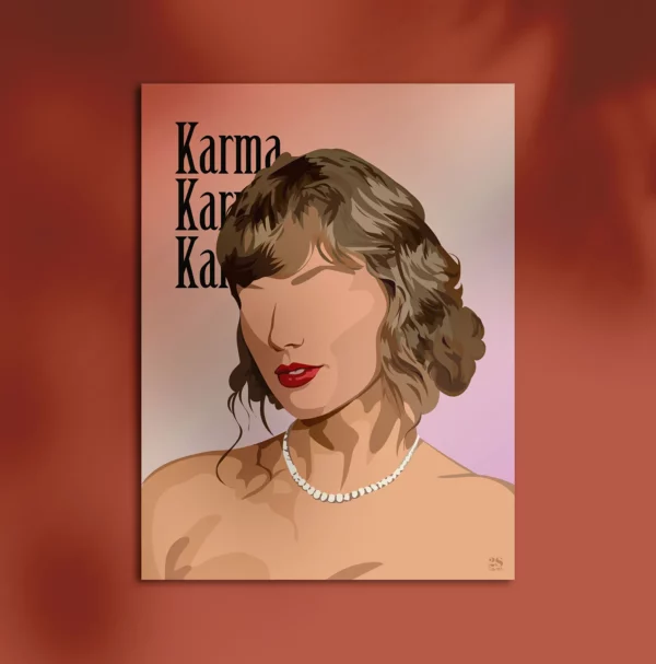 Affiche Taylor Swift The Eras Tour Karma illustration
