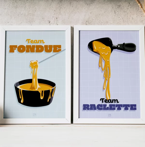 affiche fondue savoyarde illustration fromage fondue suisse team fondue team raclette